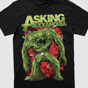Asking Alexandria Graphic T Shirt | Green Monster Metalcore Band Tee